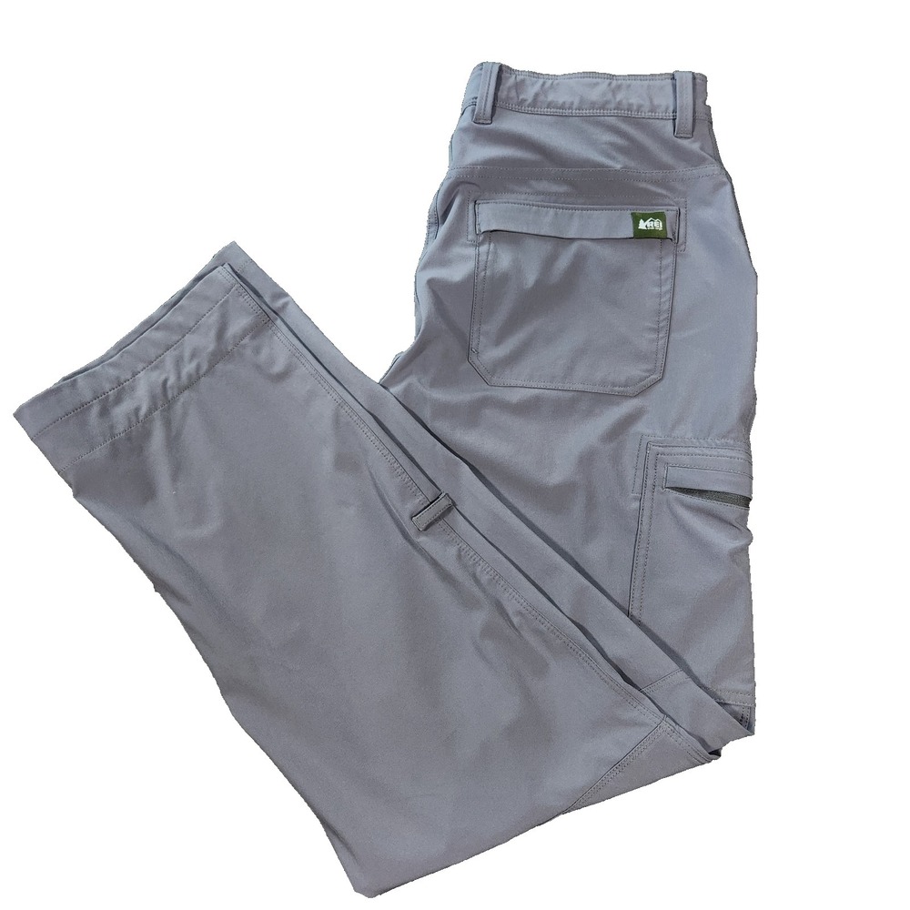 REI Co Op Regular Fit Gray Light Weight Hiking Pants Size 10